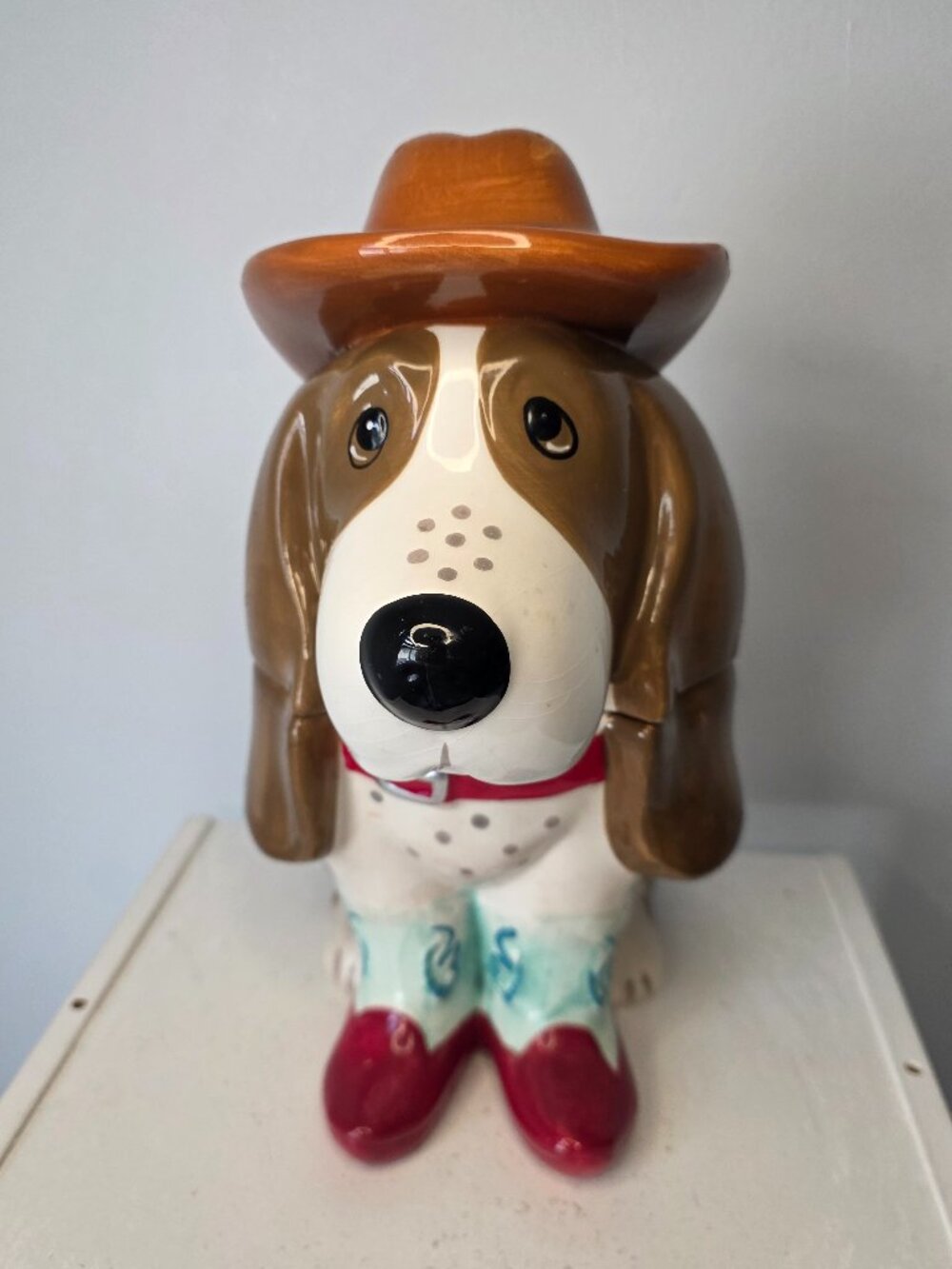 The Pioneer Woman Charlie Boots Cookie Jar NWT